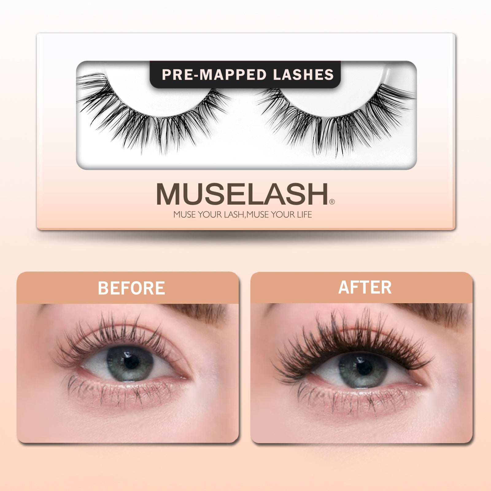 Muse Enchanting Curl Pre-mapped Single-Pair Lashes