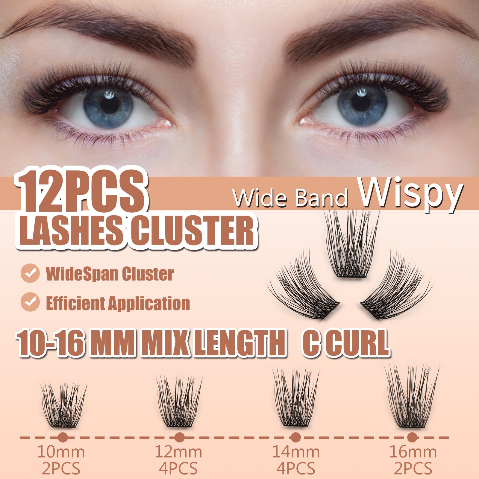 BLACKOUT VOLUME Mini Lash Clusters | 12-PCS Travel Ready