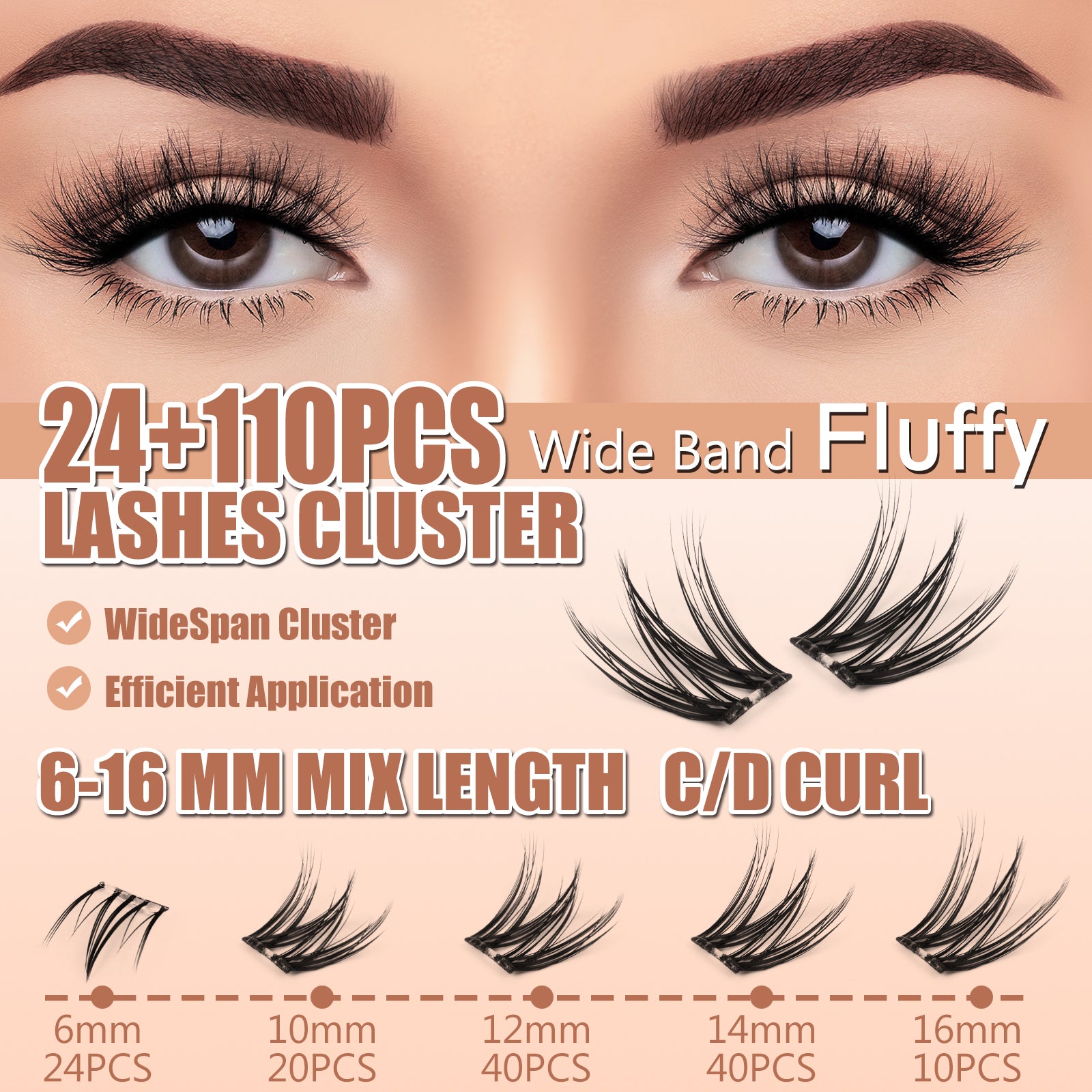 Selene Glimmer Dual-Layer Lash Kit (Self-Adhesive Upper & Lower Lash Set)