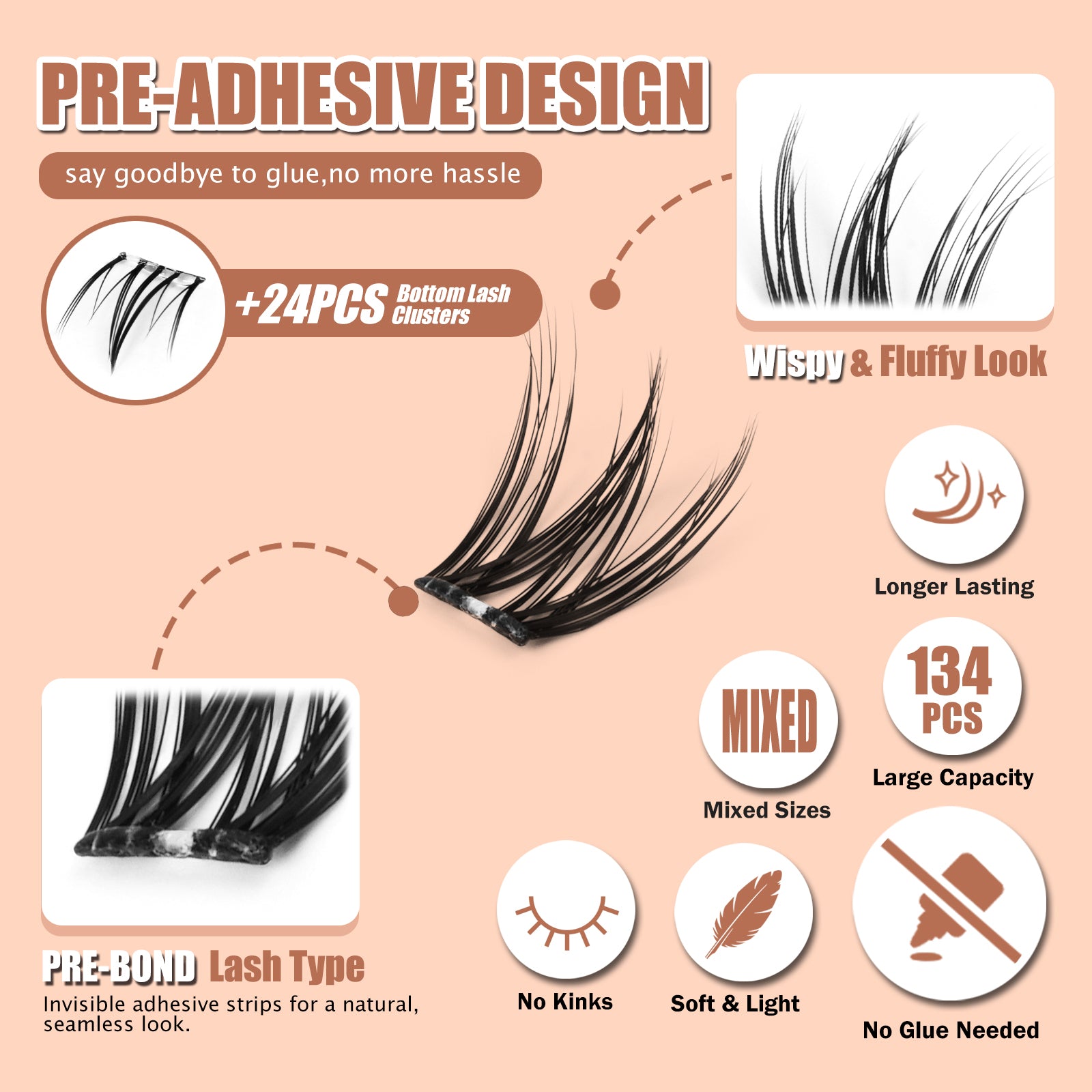 Selene Glimmer Dual-Layer Lash Kit (Self-Adhesive Upper & Lower Lash Set)