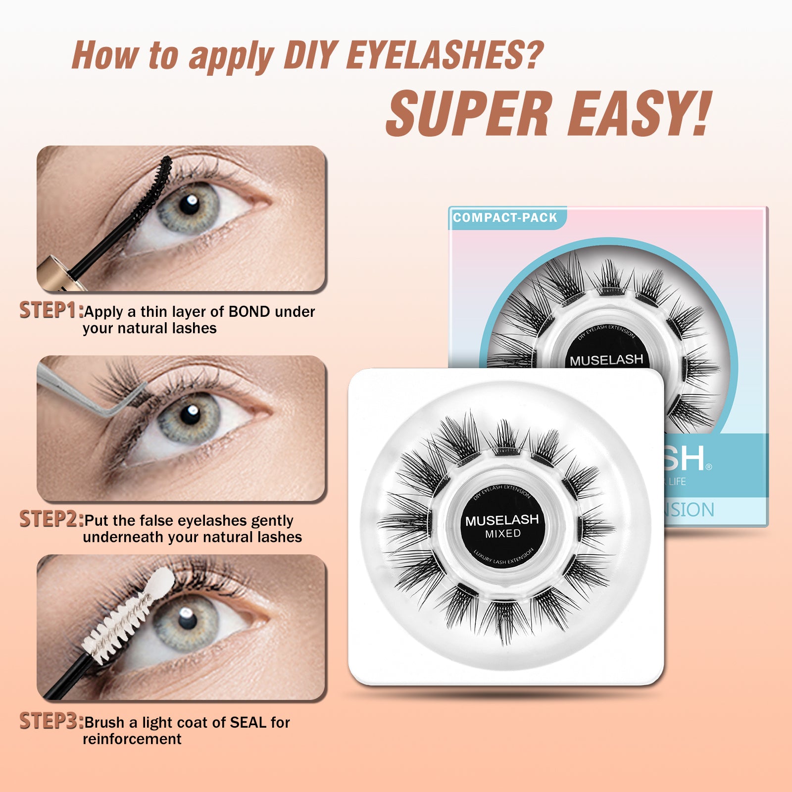 FLAME FLICK Mini Lash Clusters | 12-PCS Travel Ready