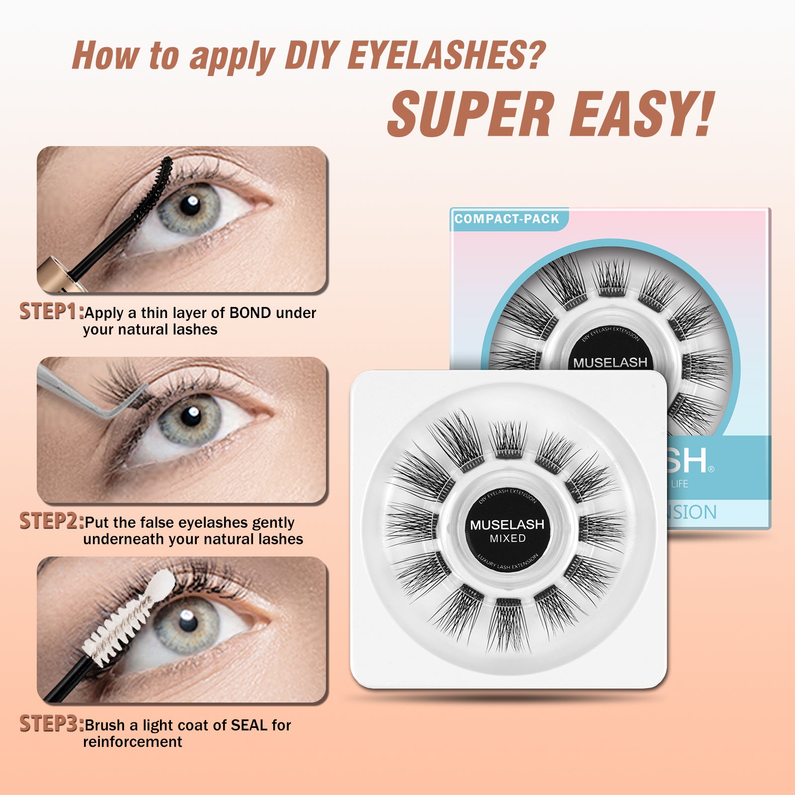 BLACKOUT VOLUME Mini Lash Clusters | 12-PCS Travel Ready
