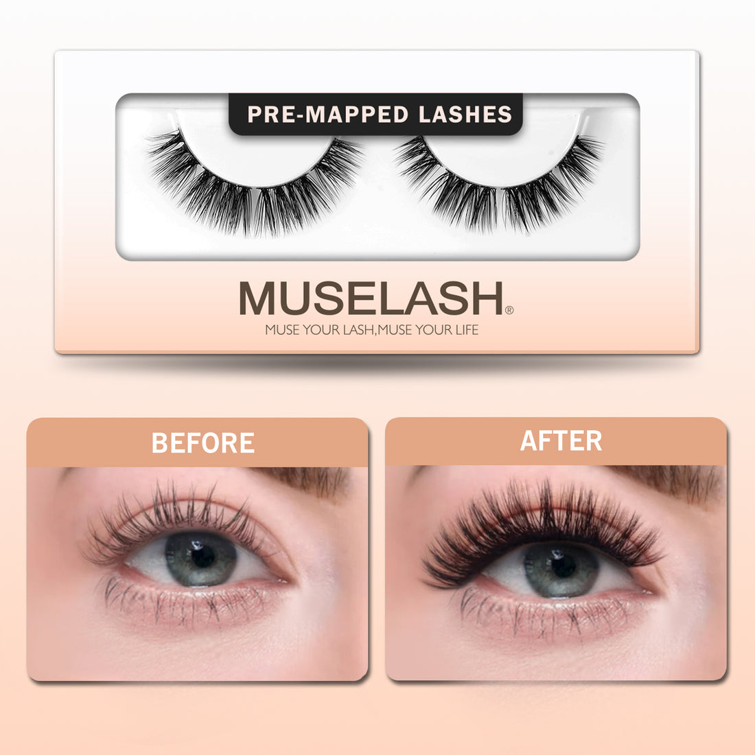 Muse Glamorous Volume Pre-mapped Single-Pair Lashes