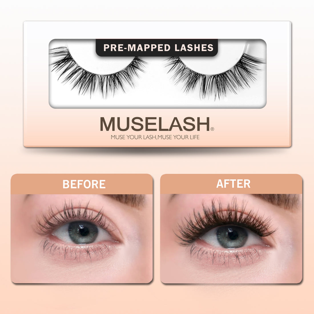 Muse Enchanting Curl Pre-mapped Single-Pair Lashes