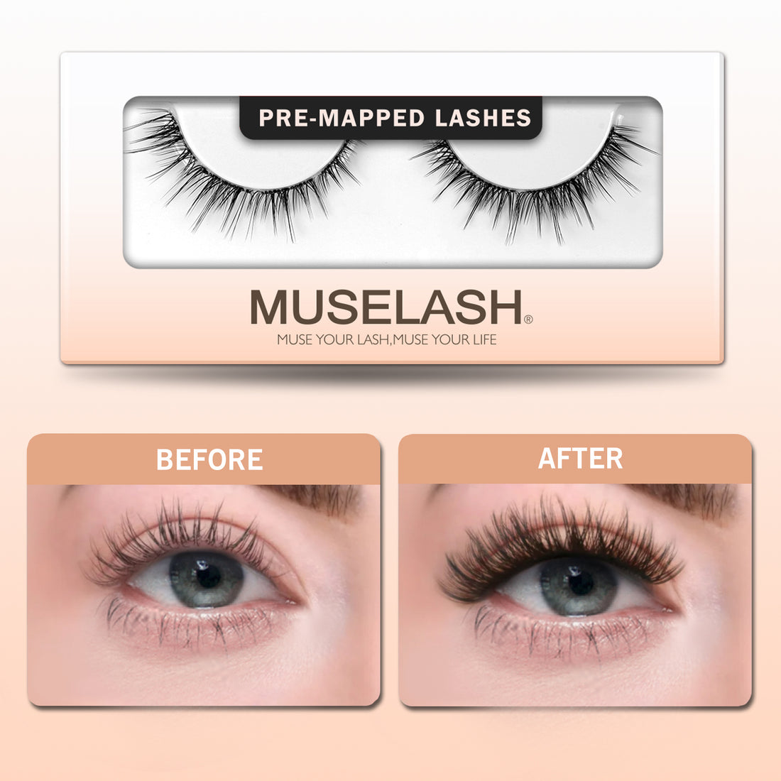Muse Elegant Whisp Pre-mapped Single-Pair Lashes