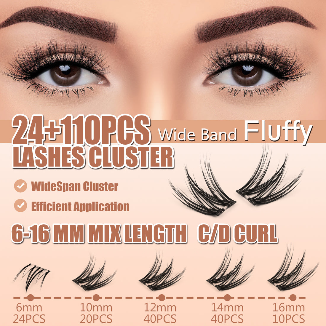 Selene Glimmer Dual-Layer Lash Kit （Self-Adhesive Upper &amp; Lower Lash Set）