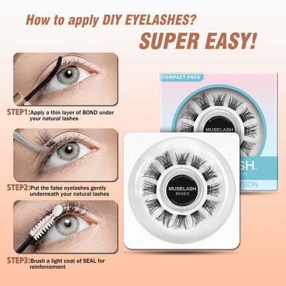 DOUBLE WHISPER Mini Lash Clusters | 12-PCS Travel Ready