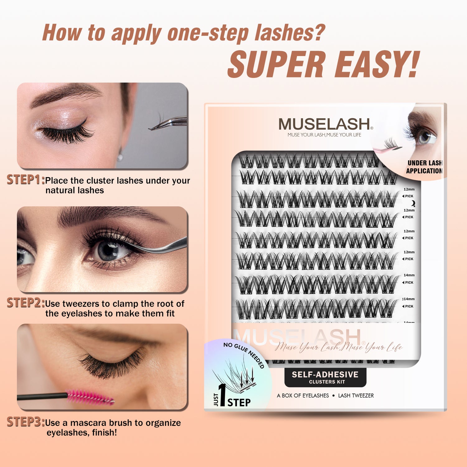 Selene Glimmer Dual-Layer Lash Kit （Self-Adhesive Upper &amp; Lower Lash Set）