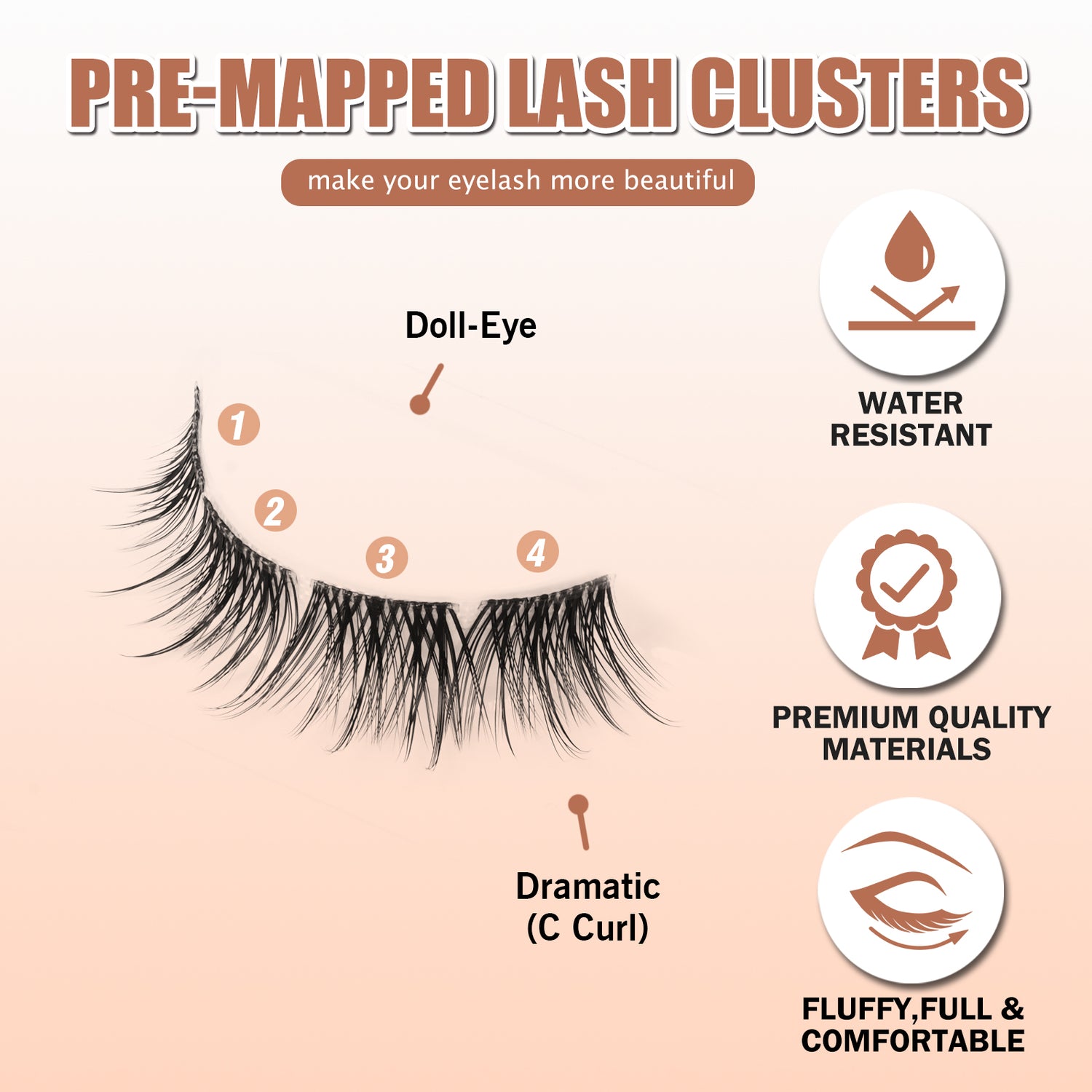 Muse Elegant Whisp Pre-mapped Single-Pair Lashes
