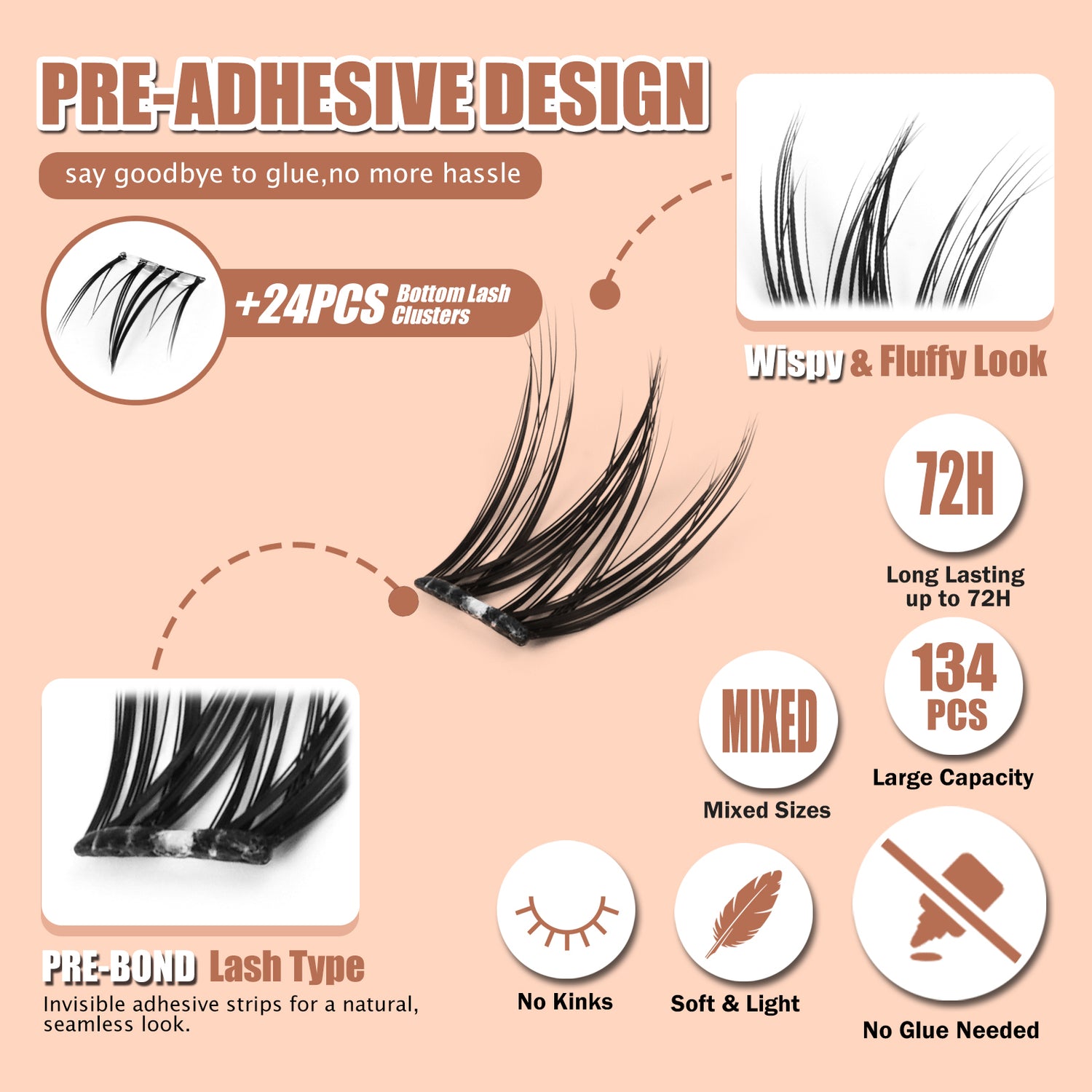 Selene Glimmer Dual-Layer Lash Kit (Self-Adhesive Upper &amp; Lower Lash Set)